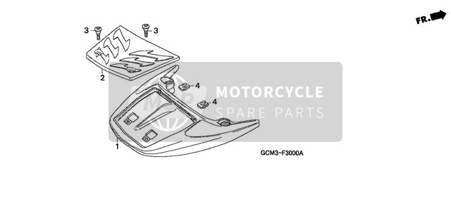 Honda SZX50X 2000 Porte-bagages pour un 2000 Honda SZX50X